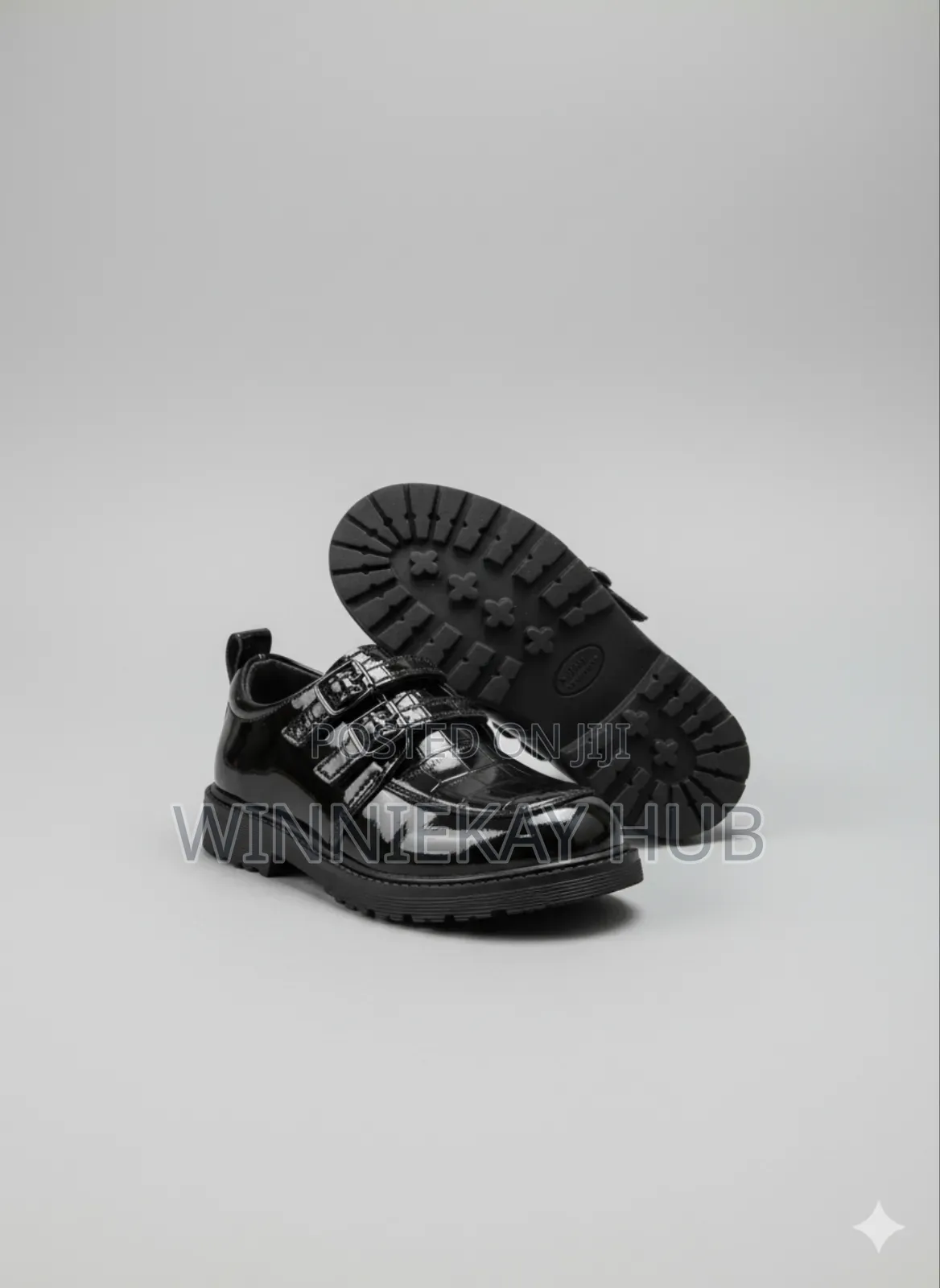 Double Buckle Mirror Shoe
