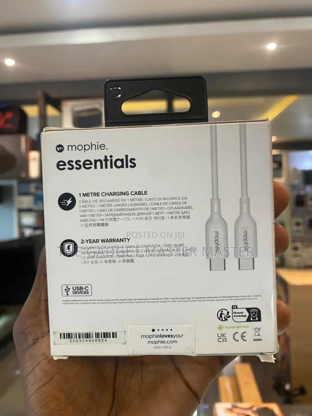 Mophie Essentials Usb C- C 1m Charging Cable