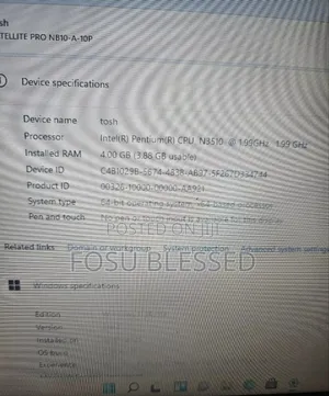 Laptop Toshiba Satellite NB15T 4GB Intel Pentium SSD 128GB
