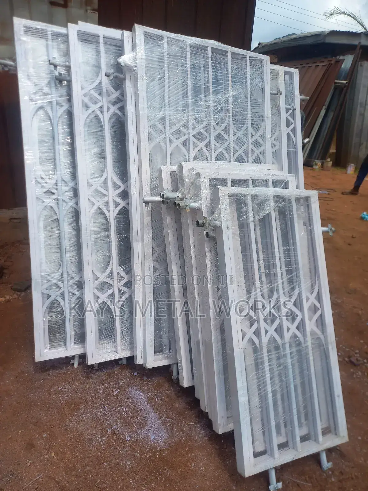 White Double Face Window Burglarproofs | Custom Made