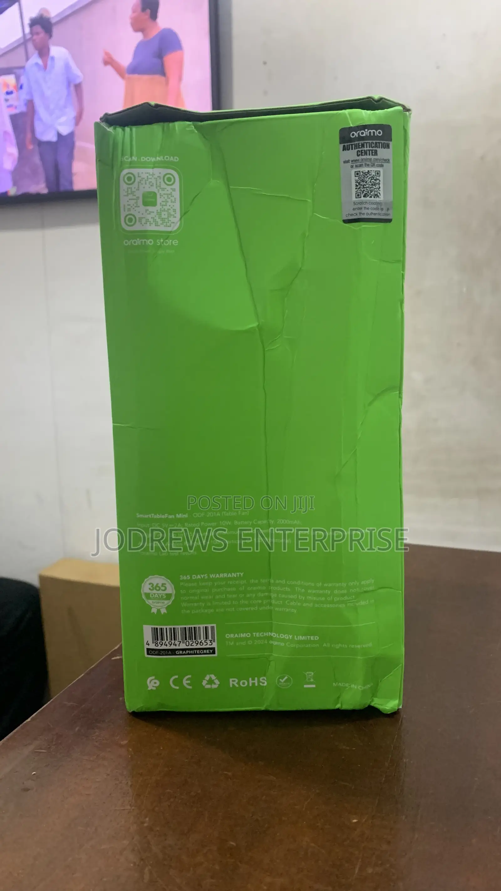 Oraimo Smart Table Fan 5w Table Fan