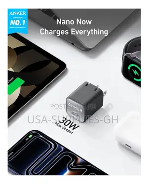 Anker Nano 511 Charger 30w With 6ft Usb-C to Usb-C Cable From Usa