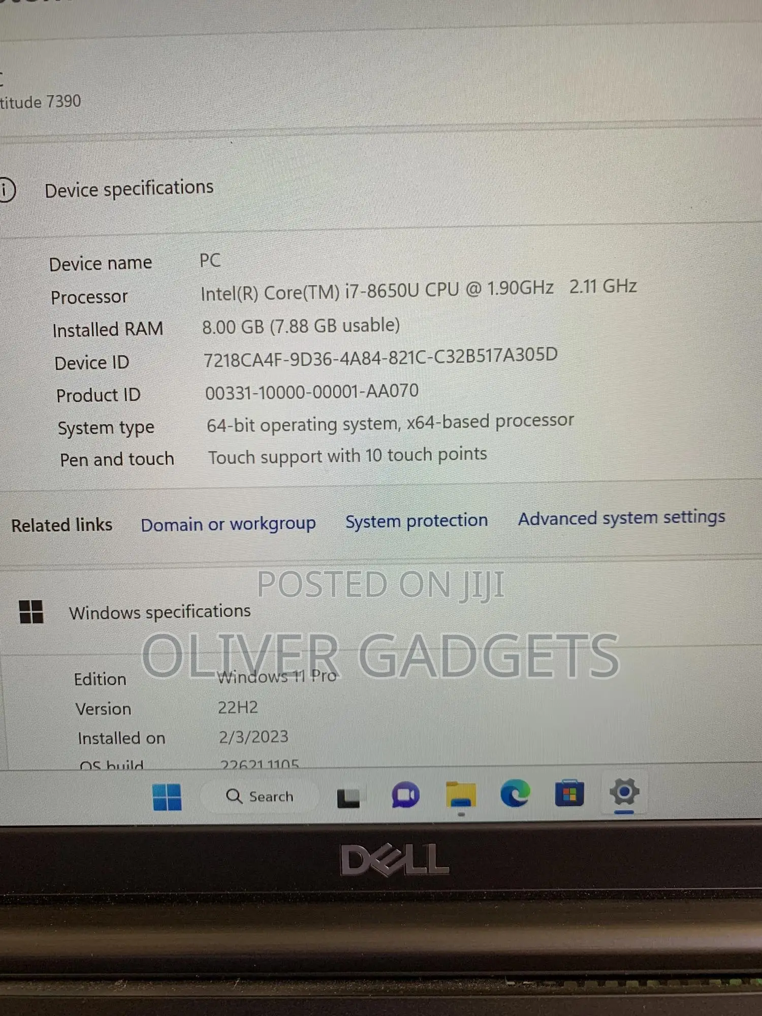 Laptop Dell Latitude 7390 16GB Intel Core i7 SSD 256GB
