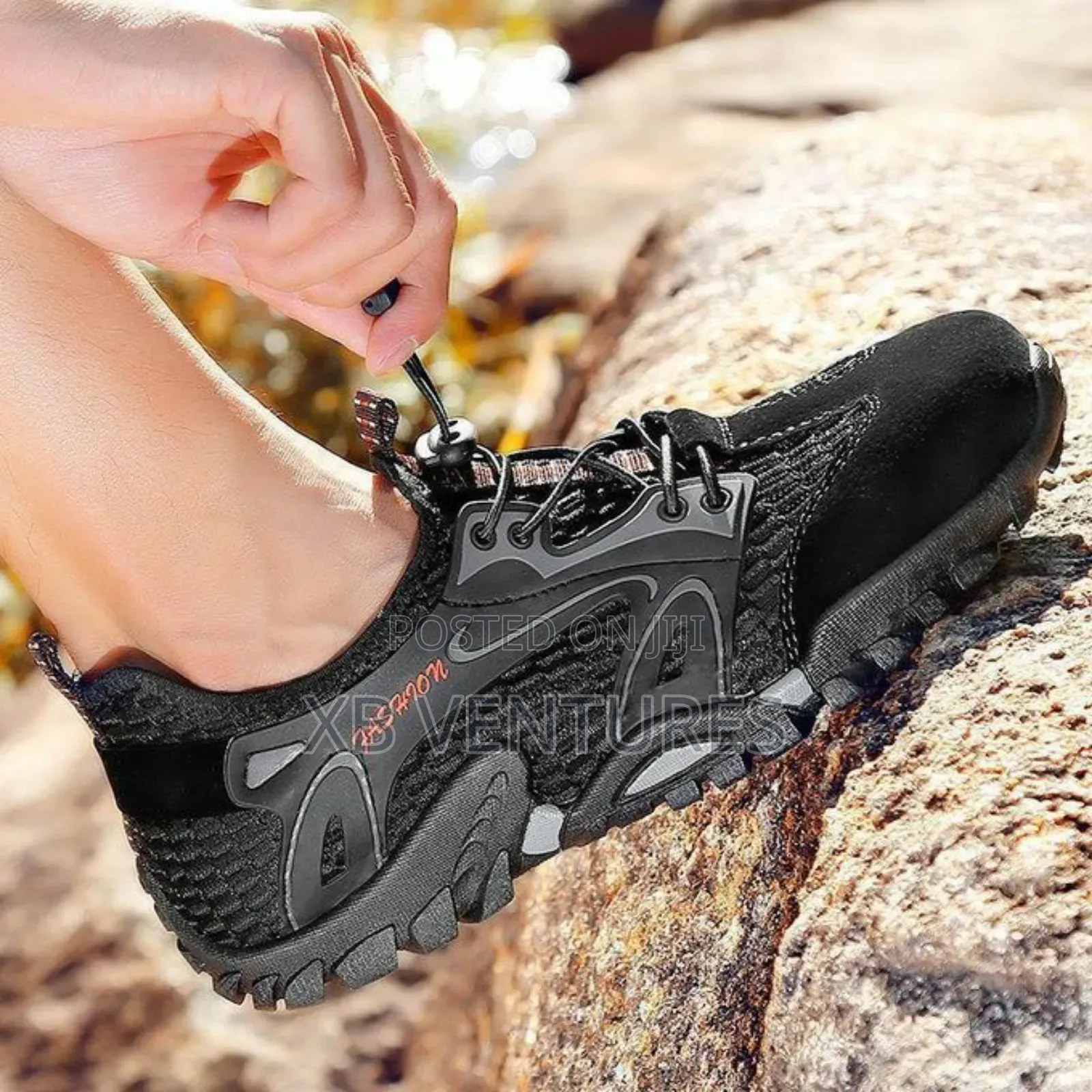 Leisure Trendy Hiking Mesh Shoes Black/Grey