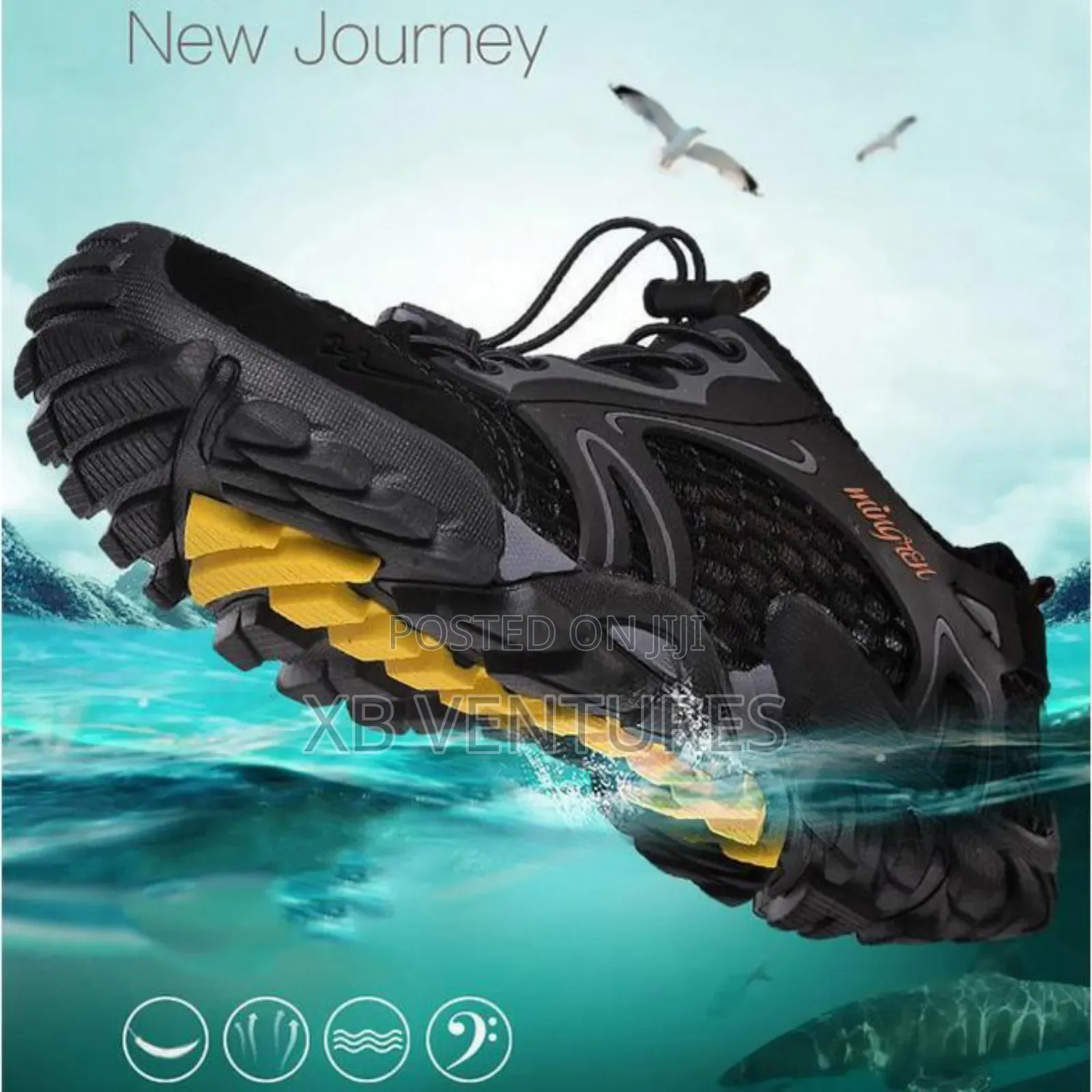 Leisure Trendy Hiking Mesh Shoes Black/Grey