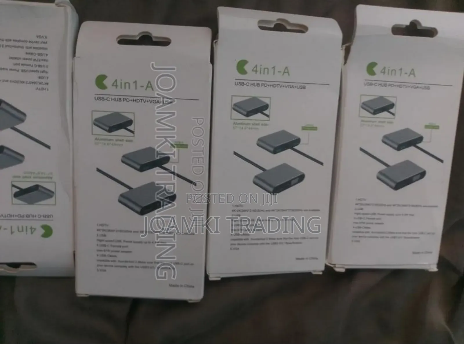 4 in 1 Usb Type C Hub Docking Station to Hdtv, Vga,100w Pd for Laptop