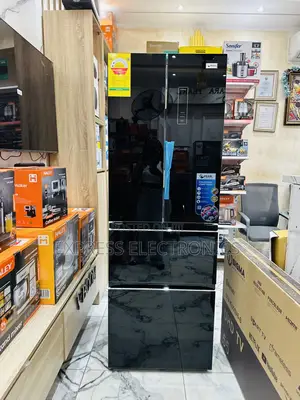 Fast Freezing Function French Door Pearl Pf-441 Fridge Black