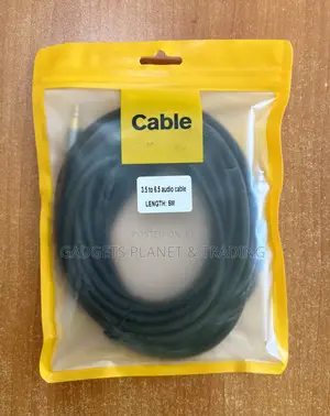 3.5mm to 6.5mm Male to Male Audio Adapter Cable - 5m