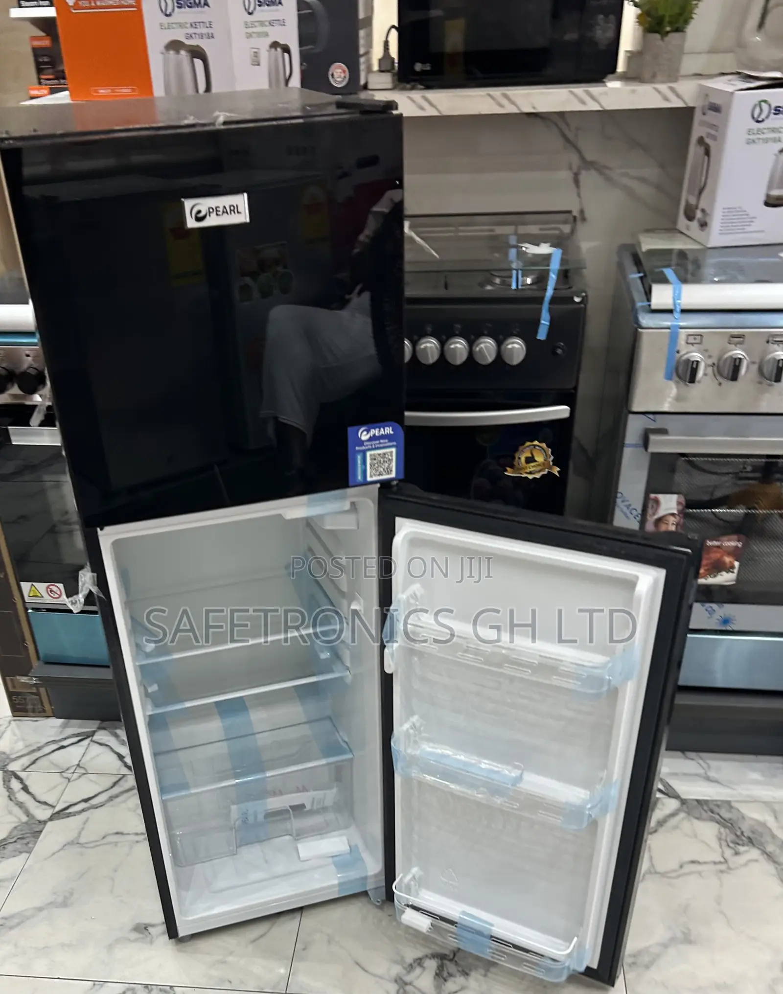 Neatly New Black Mirror 136l Top Mount Pf-216tbg Pearl Fridge