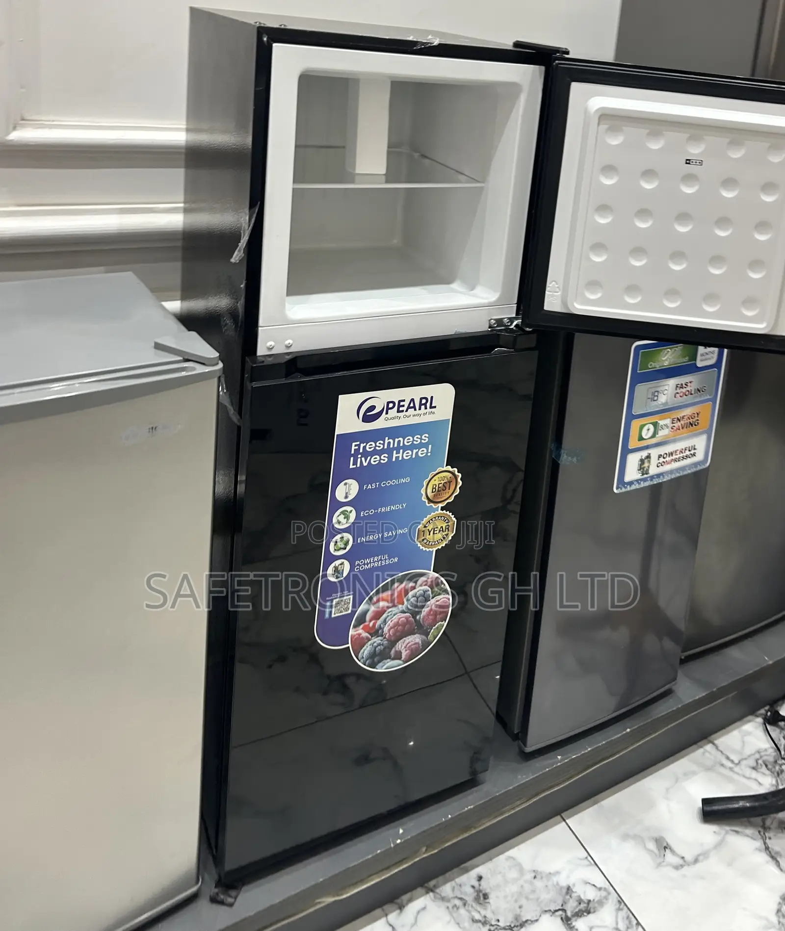 Pearl Top Mount Eco Friendly Mirror Black 136l Pf-216tbg Fridge