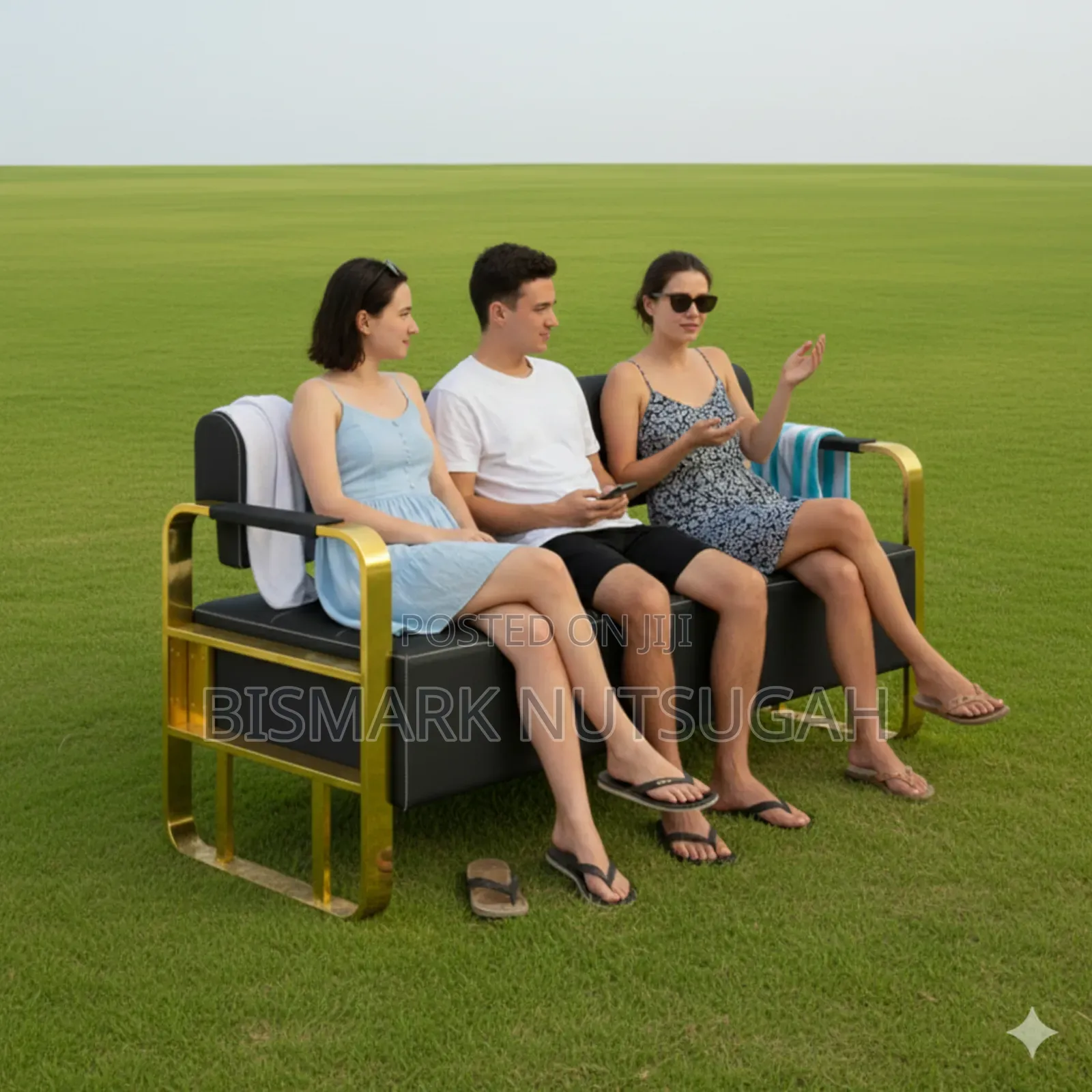 3in1 Modern Salon Barbering Waiting Chair