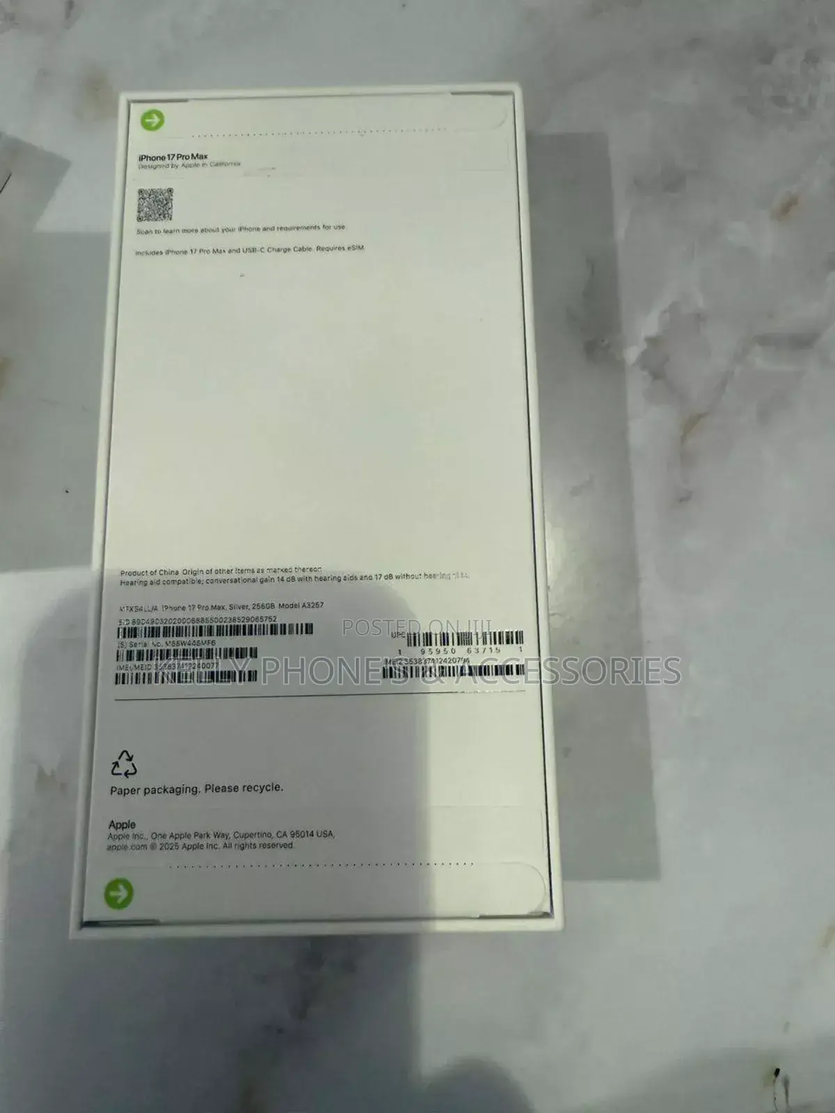 New Apple iPhone 17 512 GB Blue
