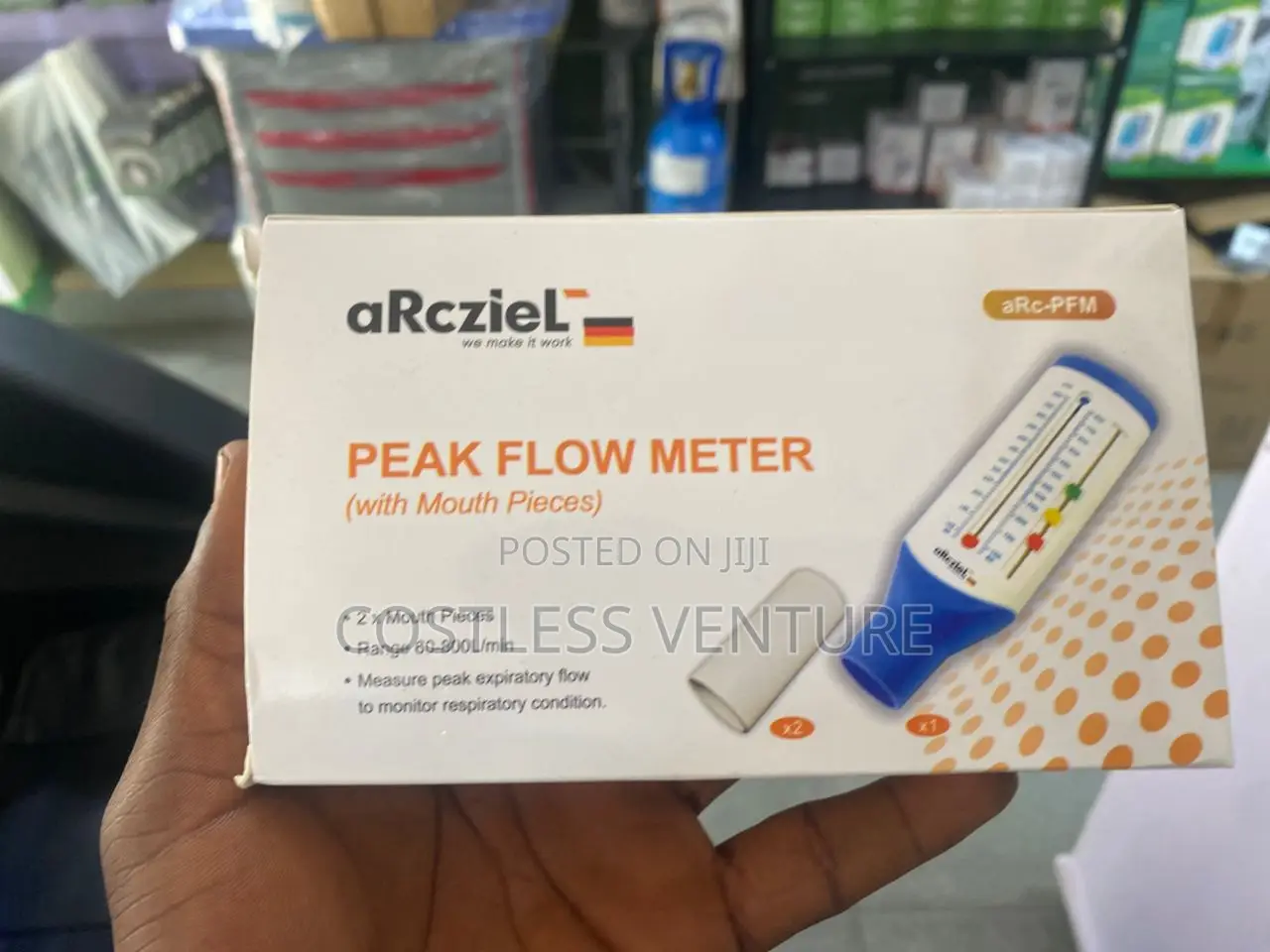 Arcziel Peak Flow Meter (With Mouth Pieces)