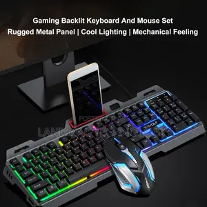 Wolf Tf-600 Keyboard and Mouse Set Metal Plate Desktop Computer Game