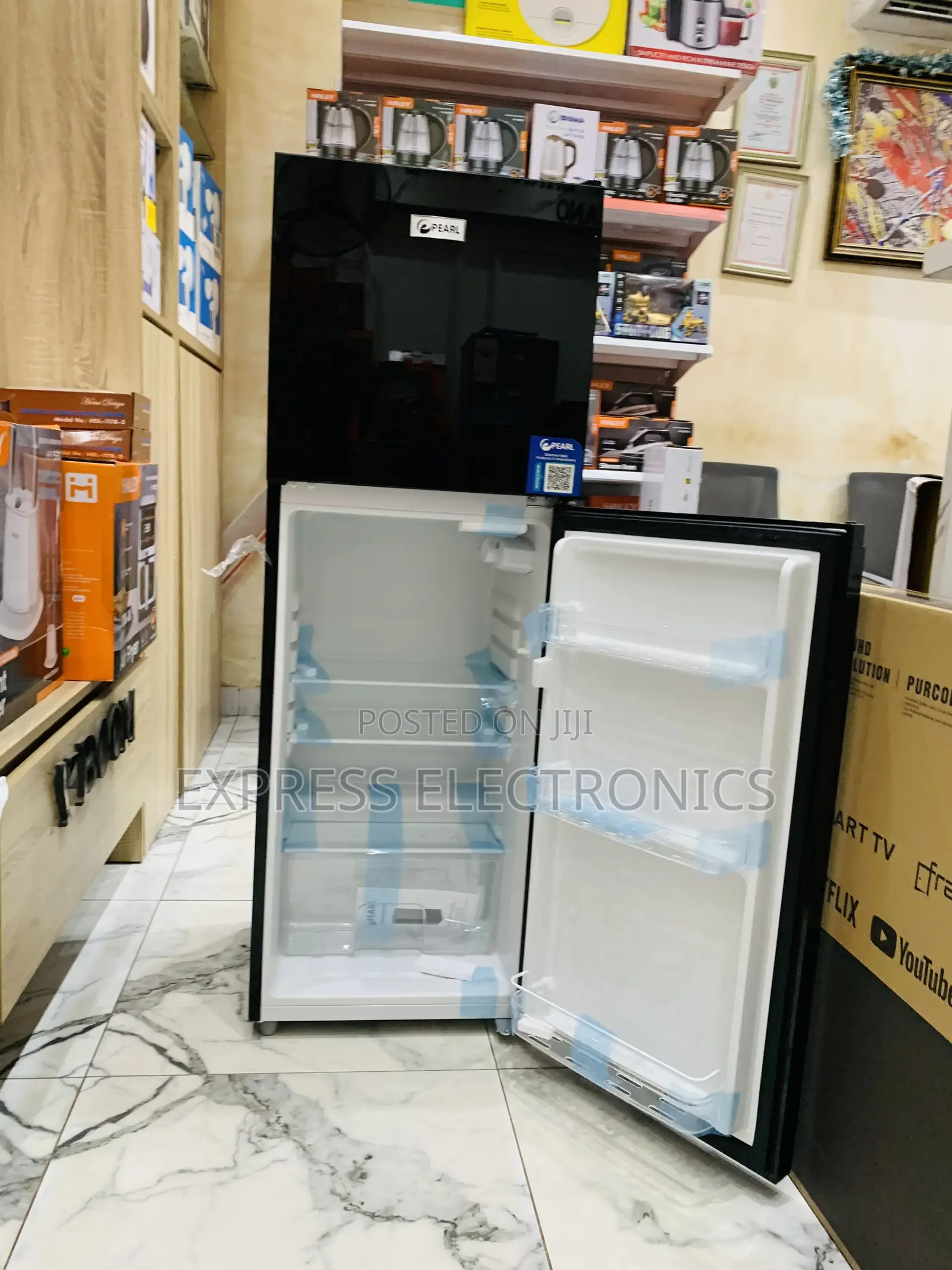 Highly Recommended Black Double Door Fridge Pearl Pf-216tbg-5e