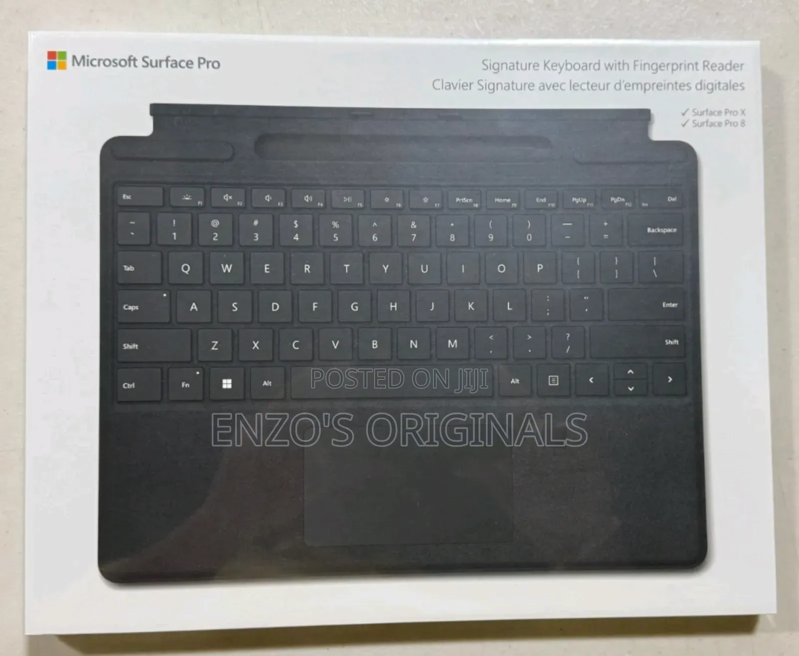 Microsoft Surface Pro 8, 9 , X & 11 Keyboard With Fingerprint Scanner
