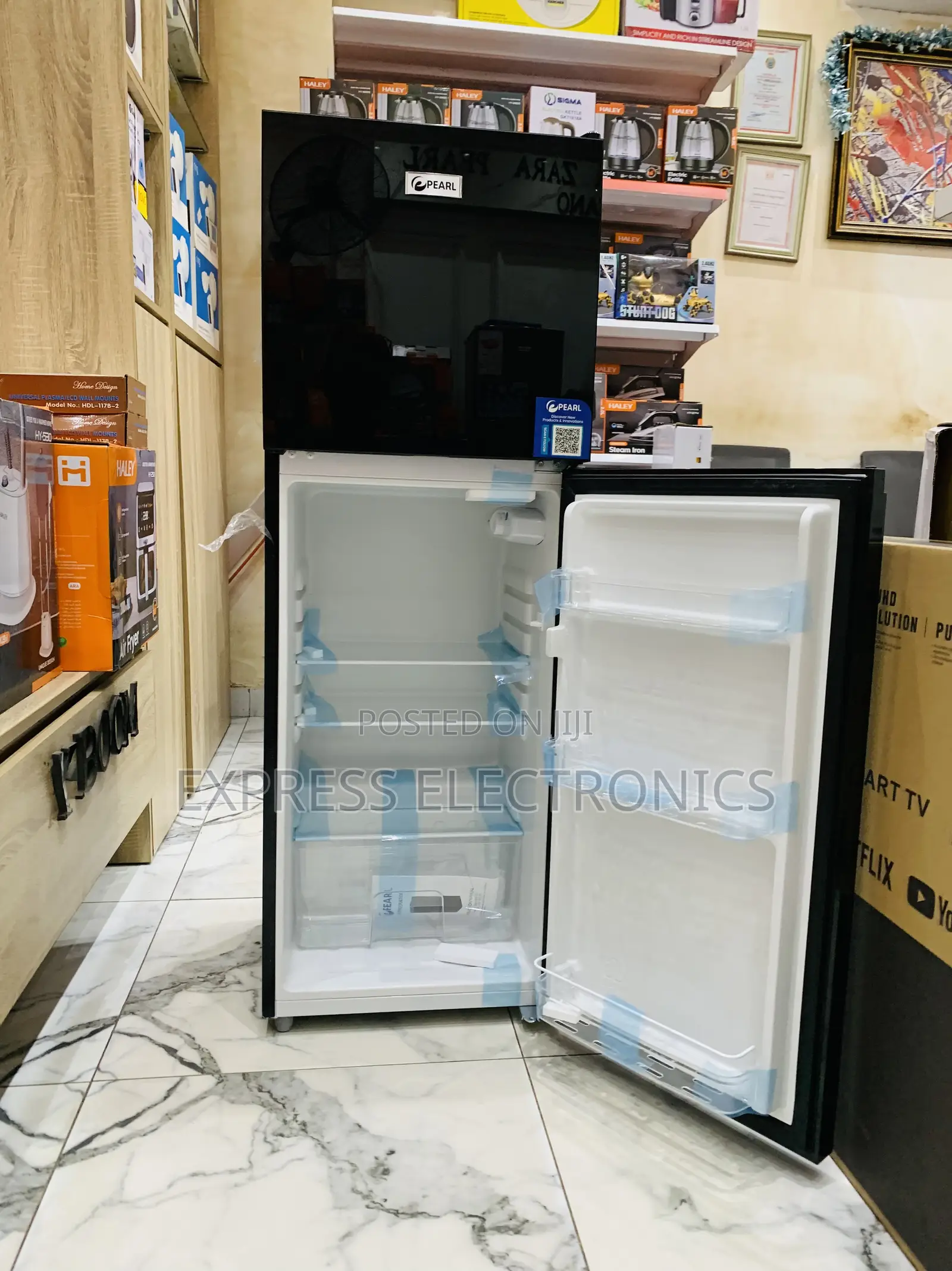 Best Buy for Less Double Door Fridge Black Pearl 136l