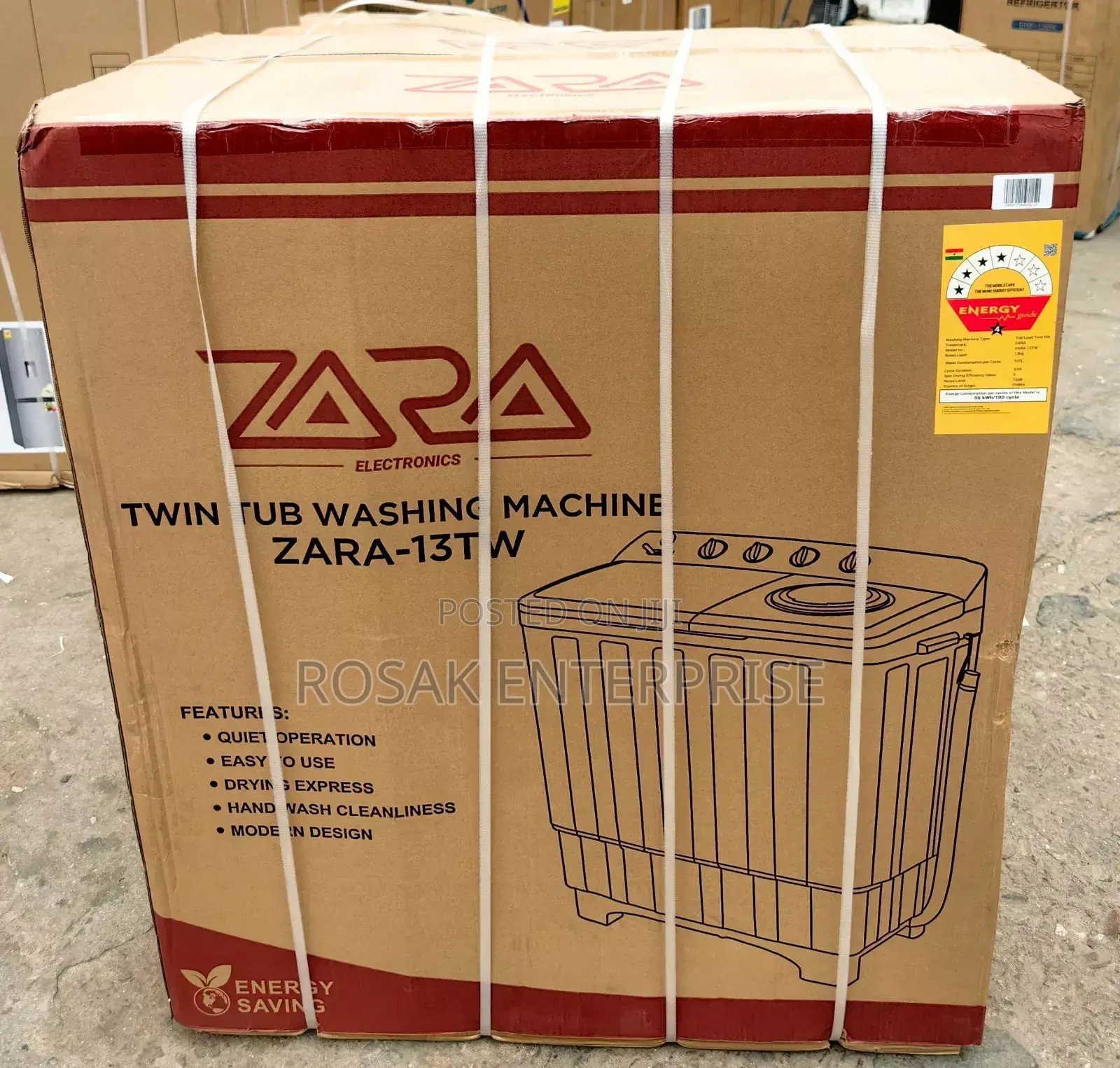 Zara 13kg Semi Automatic Washing Machine