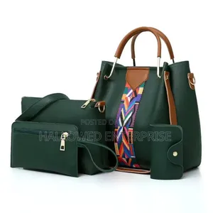 High Quality Leather Pu Handbag 4pcs in 1set
