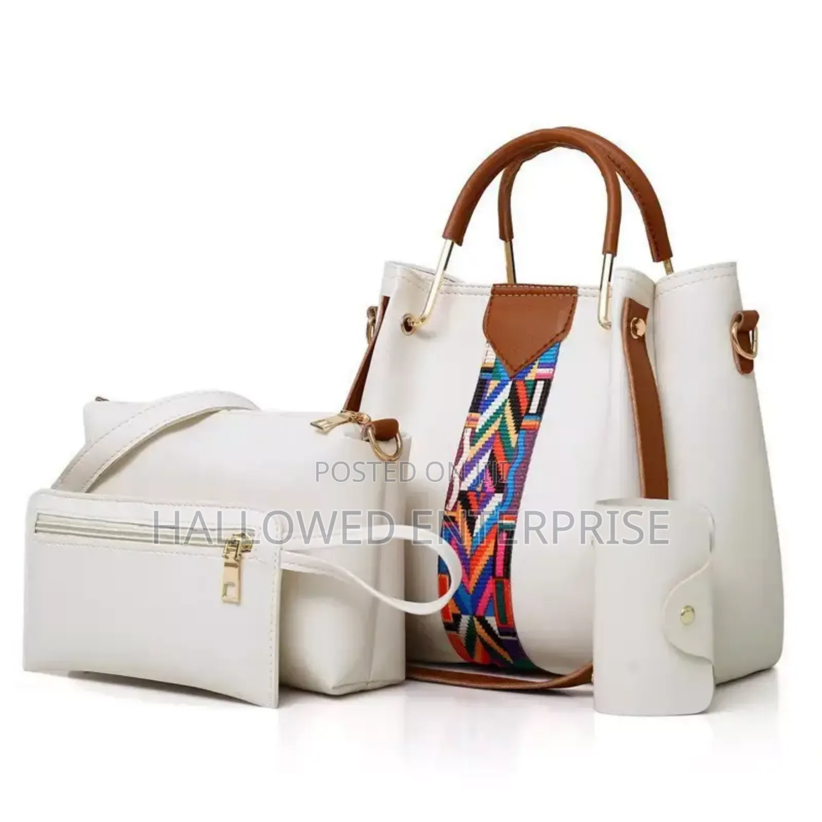 High Quality Leather Pu Handbag 4pcs in 1set