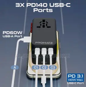 Promate 160watts Travel Adapter