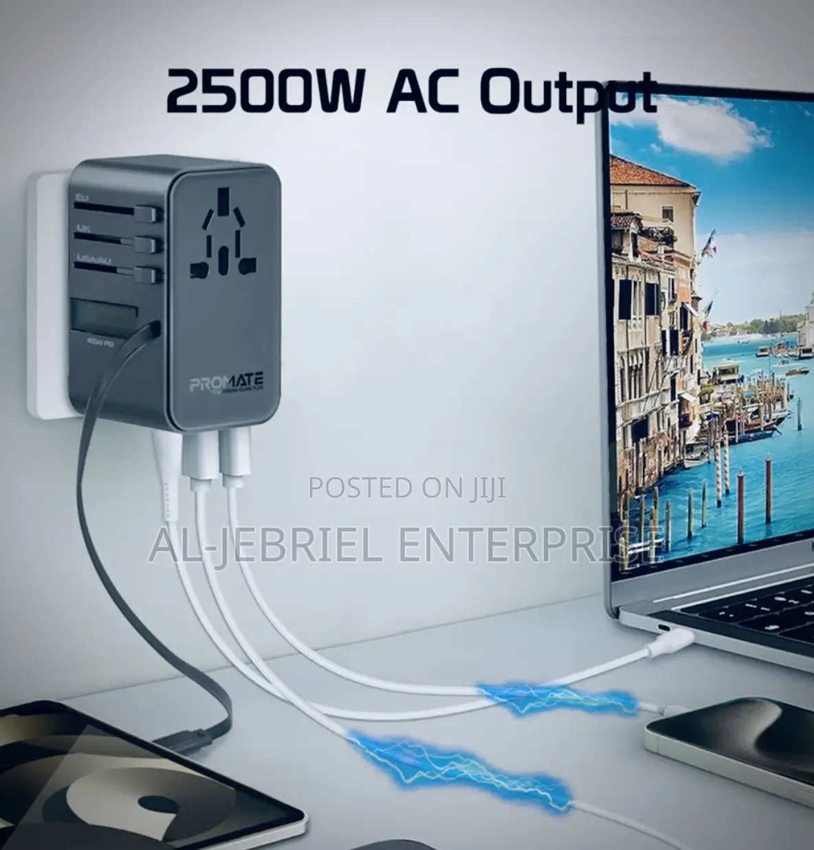 Promate 70 Watts Travel Adapter