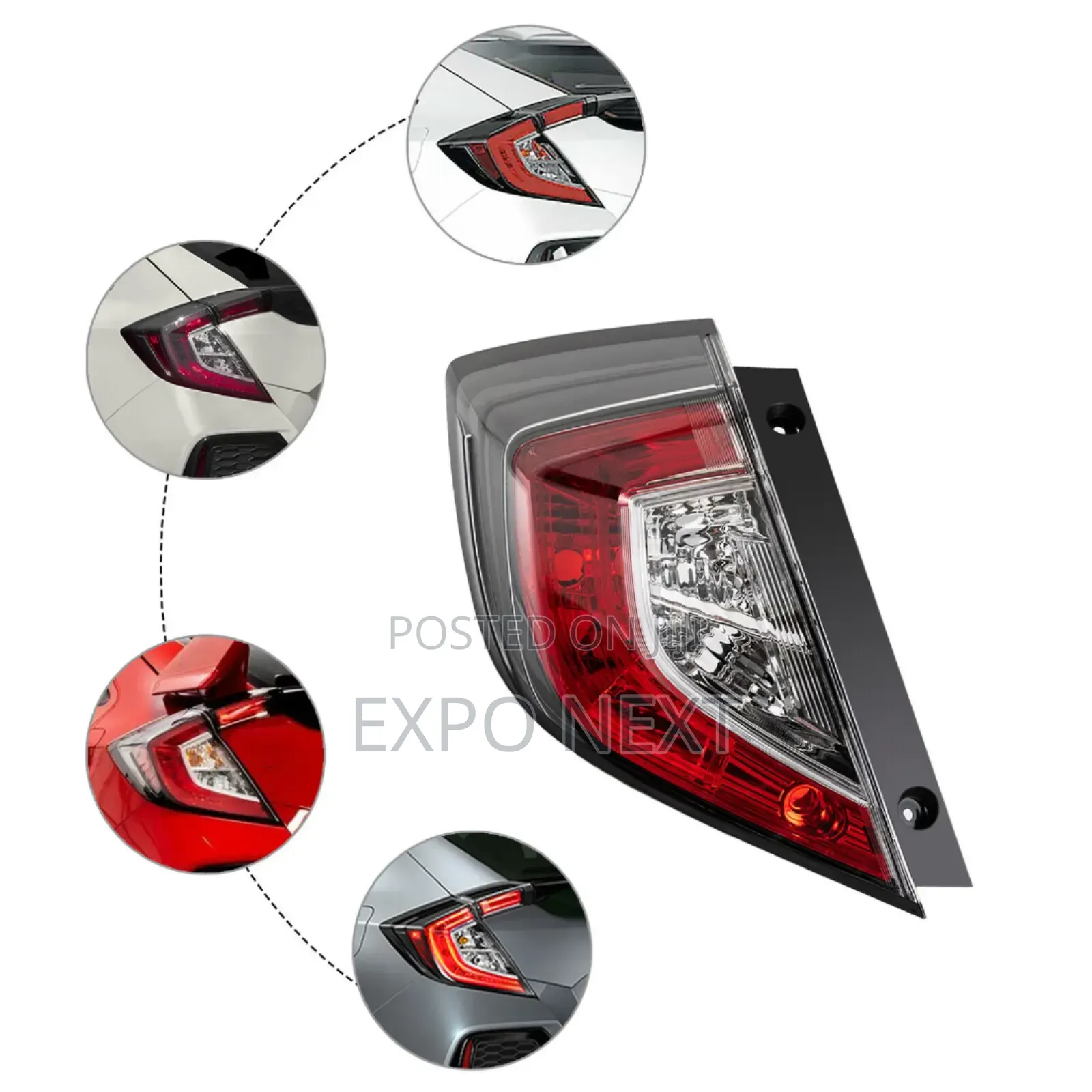 Tail Light for 2016-2021 Honda Civic Halogen Pair