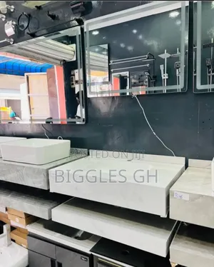 Marble Cabinet Basin With Led Mirror