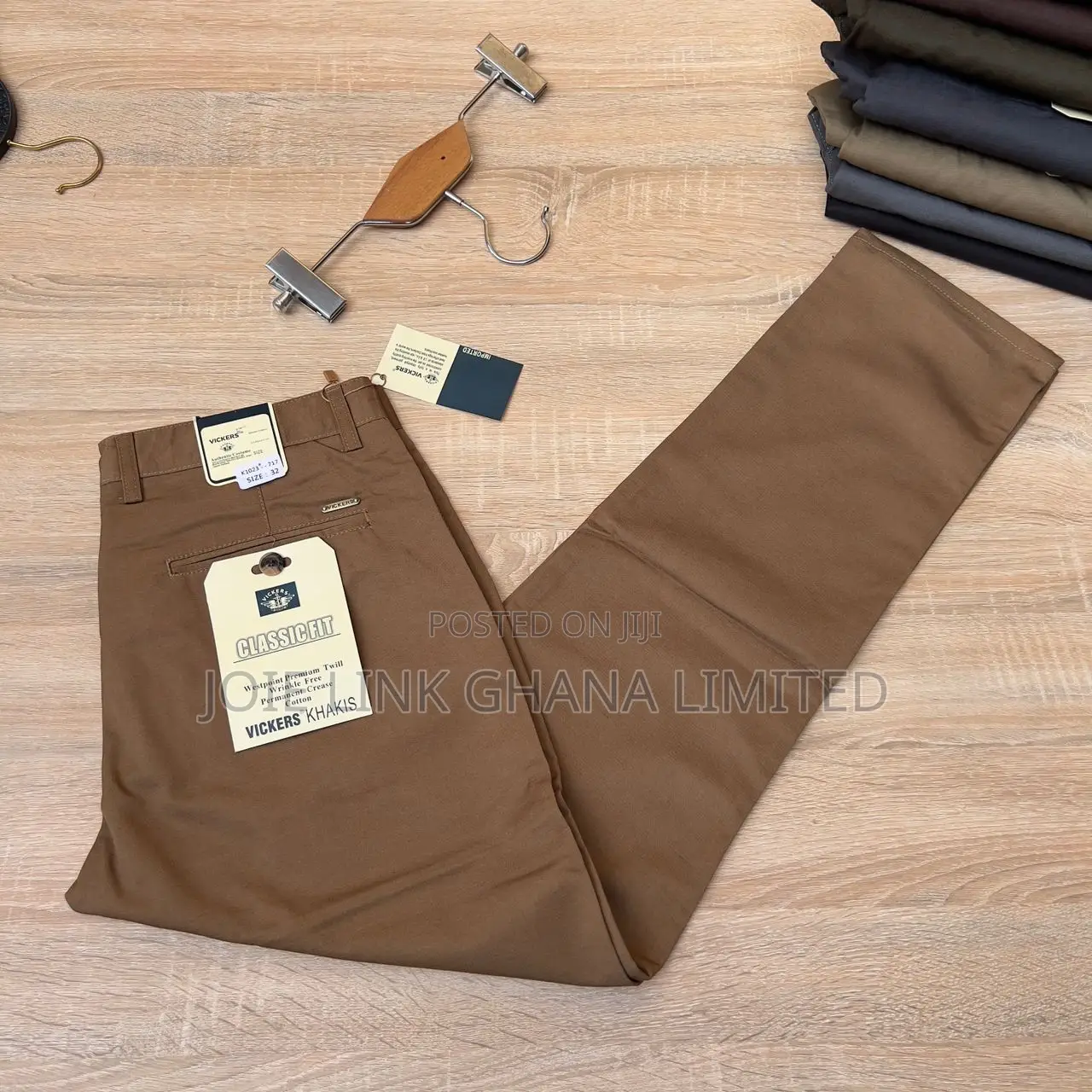 Vickers Khaki Trousers - (Non-Stretch)