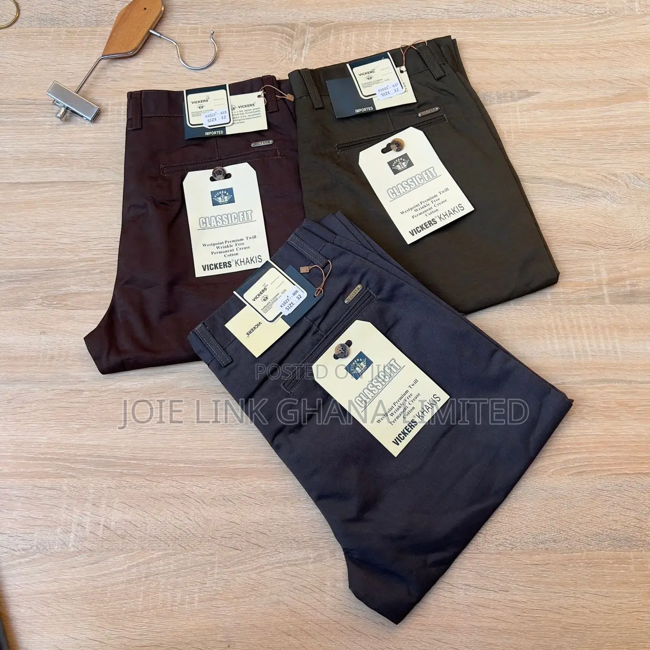 Vickers Khaki Trousers - (Non-Stretch)