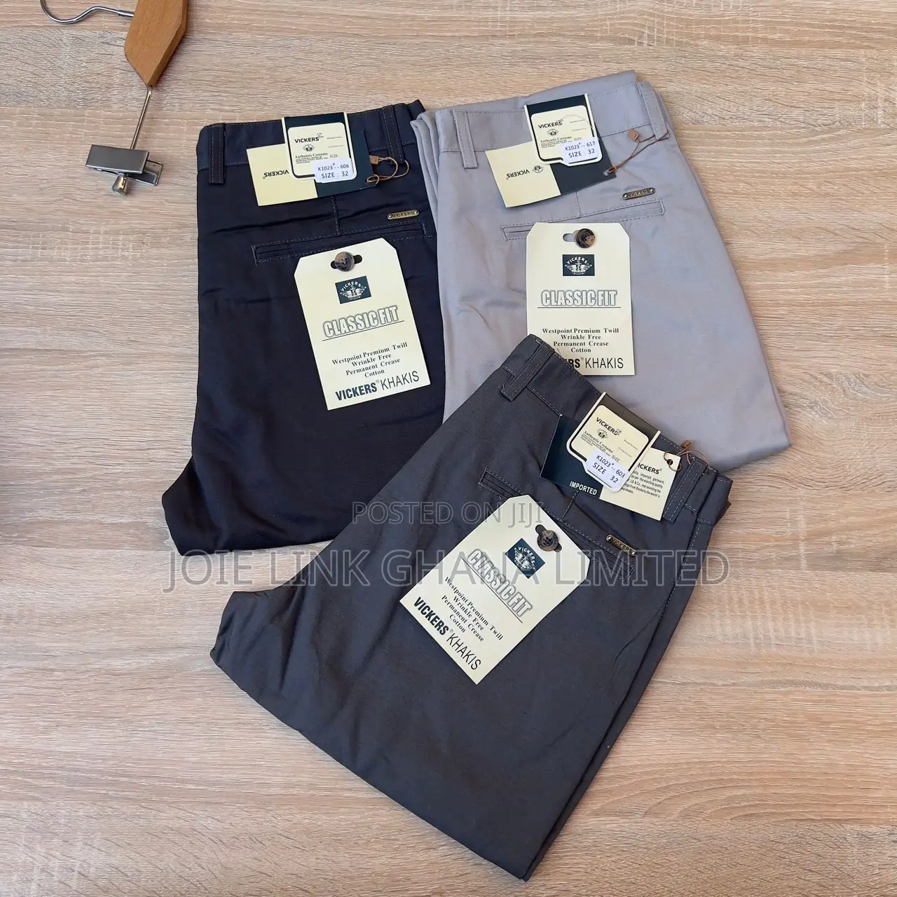 Vickers Khaki Trousers - (Non-Stretch)