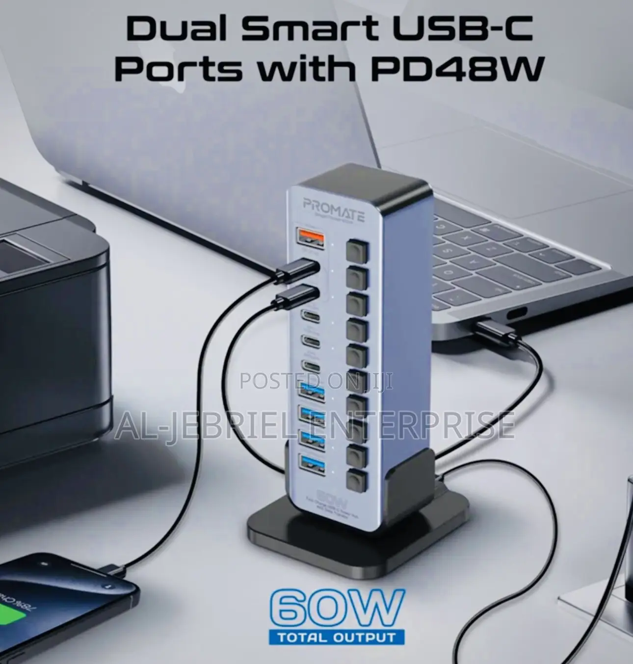 Promate 60watts Usb-C Hub