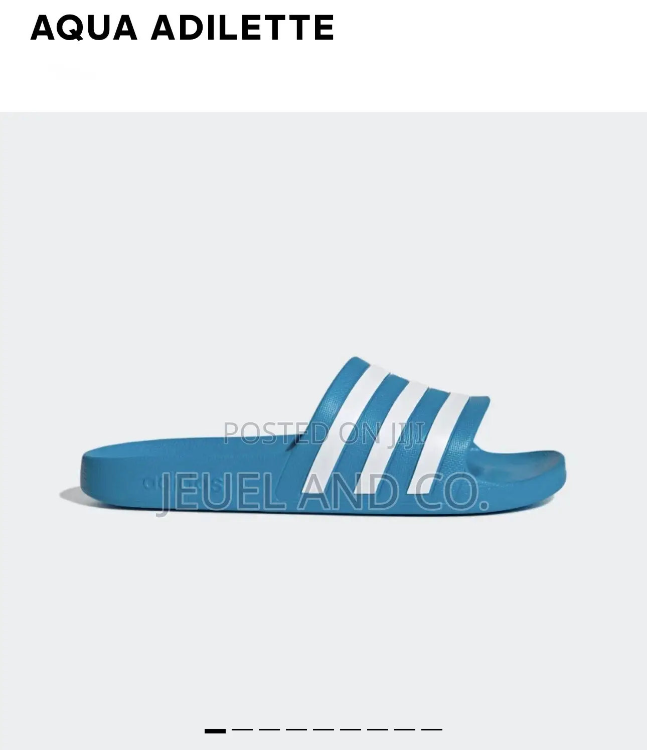 Original Adidas Adilette Aqua Blue and White