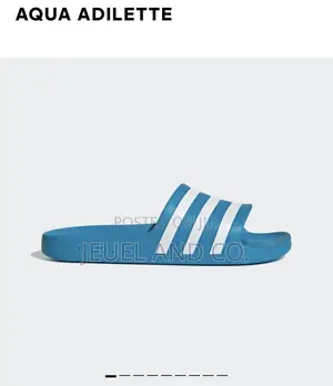 Original Adidas Adilette Aqua Blue and White