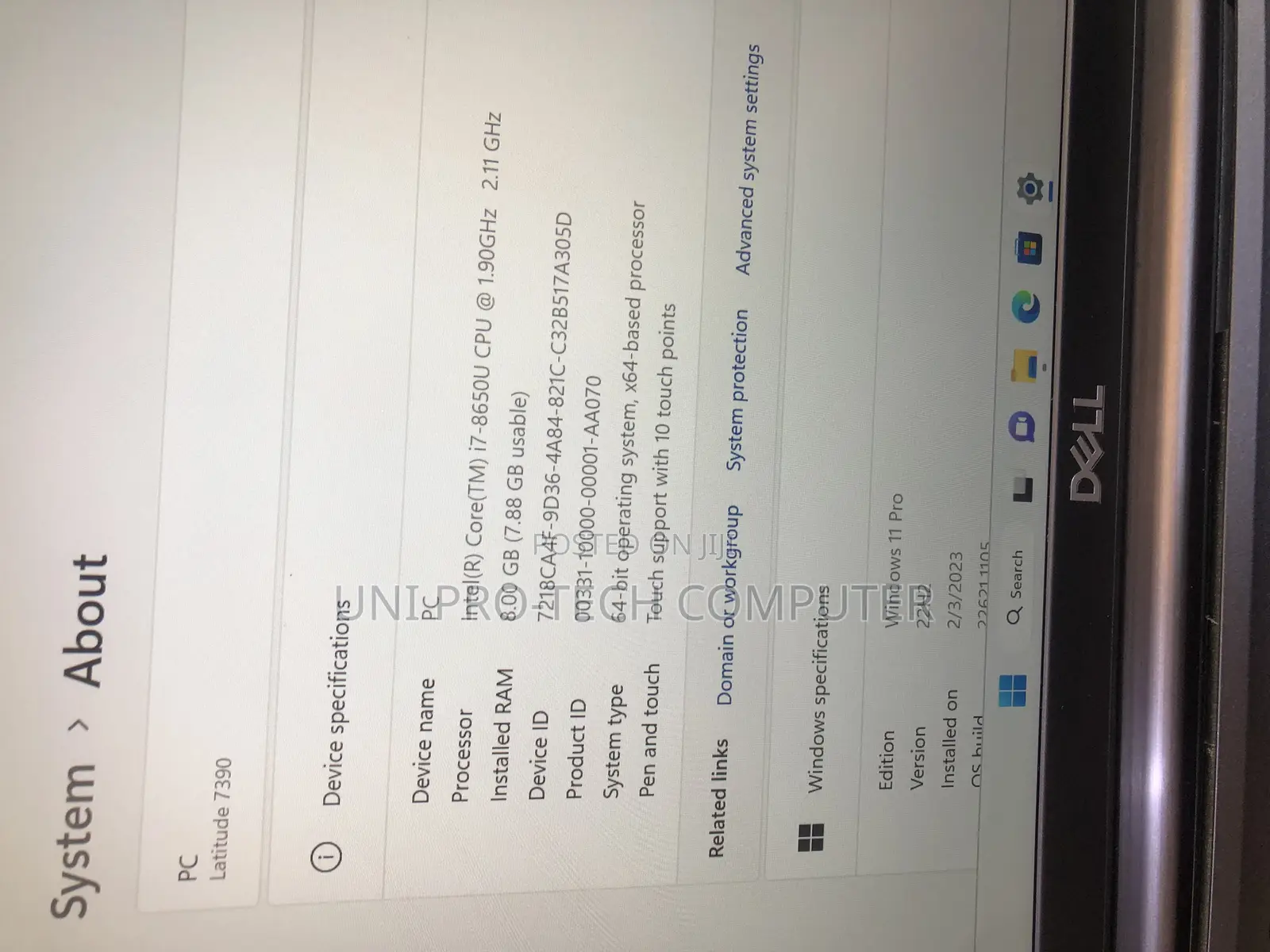 Laptop Dell Latitude 7390 8GB Intel Core I7 SSD 256GB