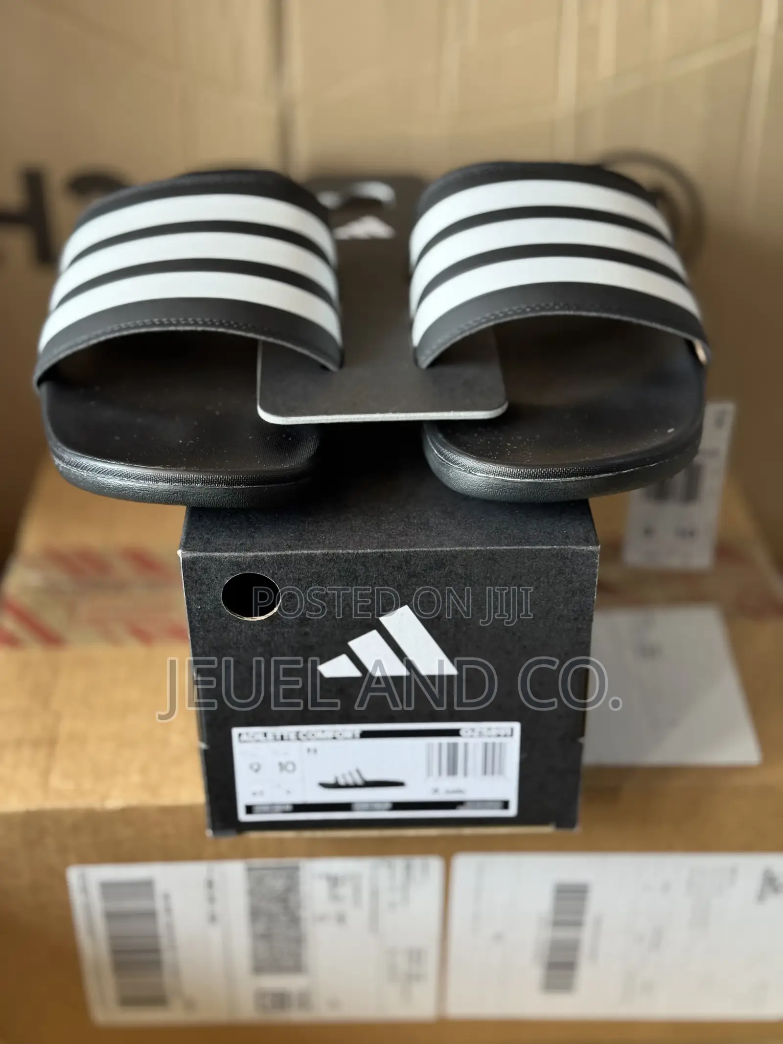 Original Adidas Adilette Comfort Black and White