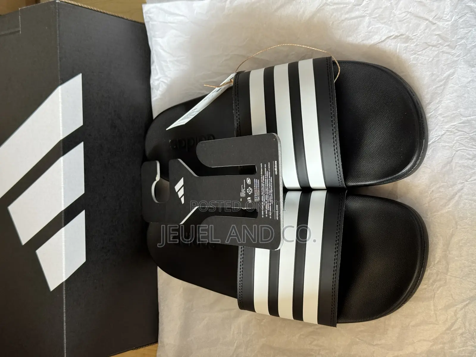Original Adidas Adilette Comfort Black and White