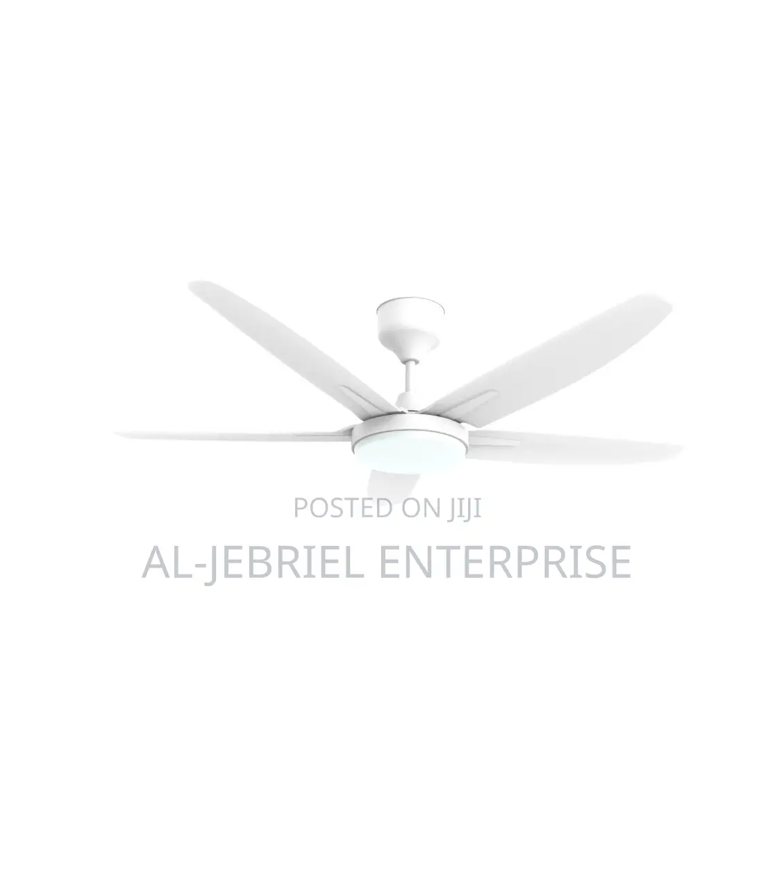 White Long Blades Ceiling Fan
