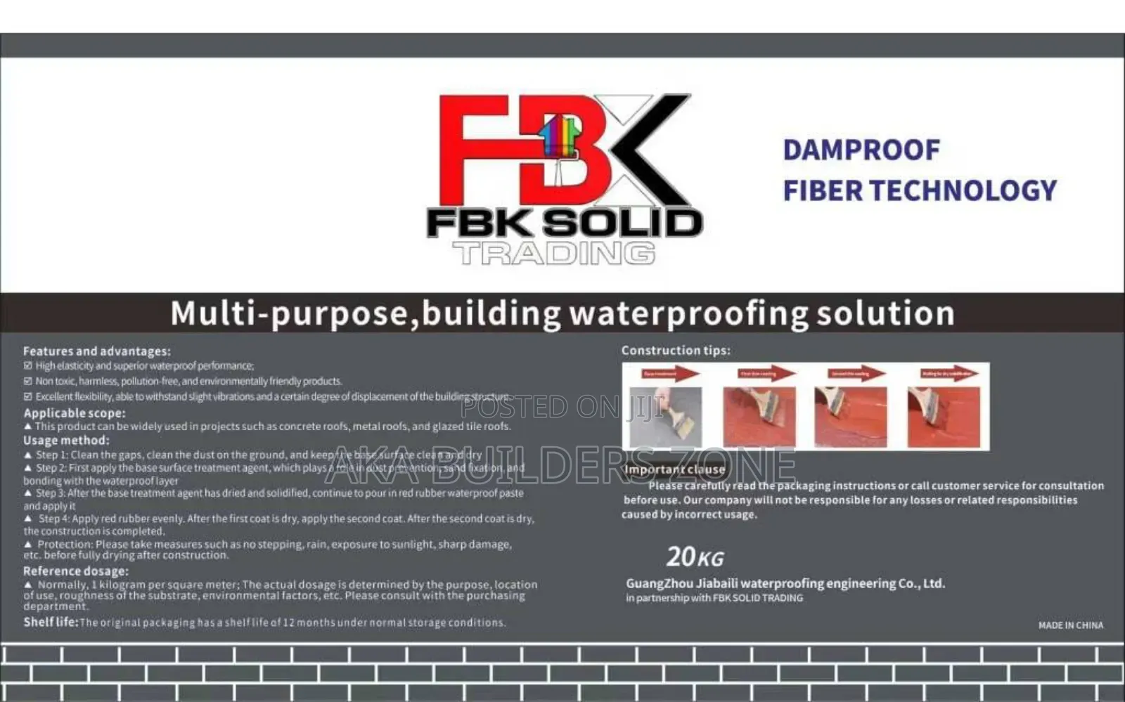 Waterproofing Liquid Rubber 20kg