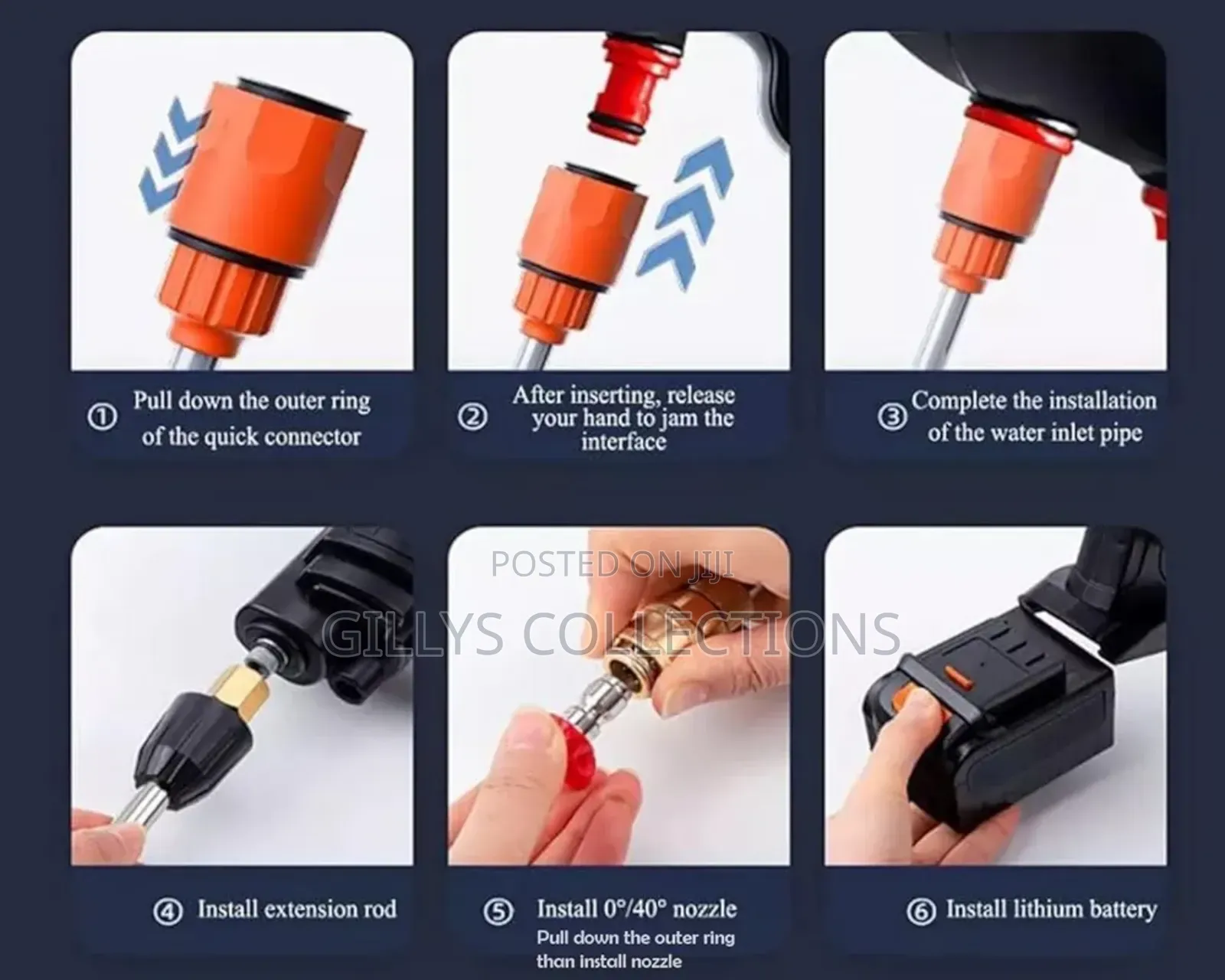Double Battery Pressure Washer Gun Car