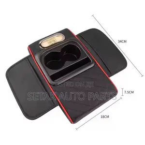 Car Armrest Storage Box Center Organizer Cup Holder Storage Box