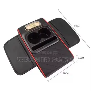 Car Armrest Storage Box Center Organizer Cup Holder Storage Box
