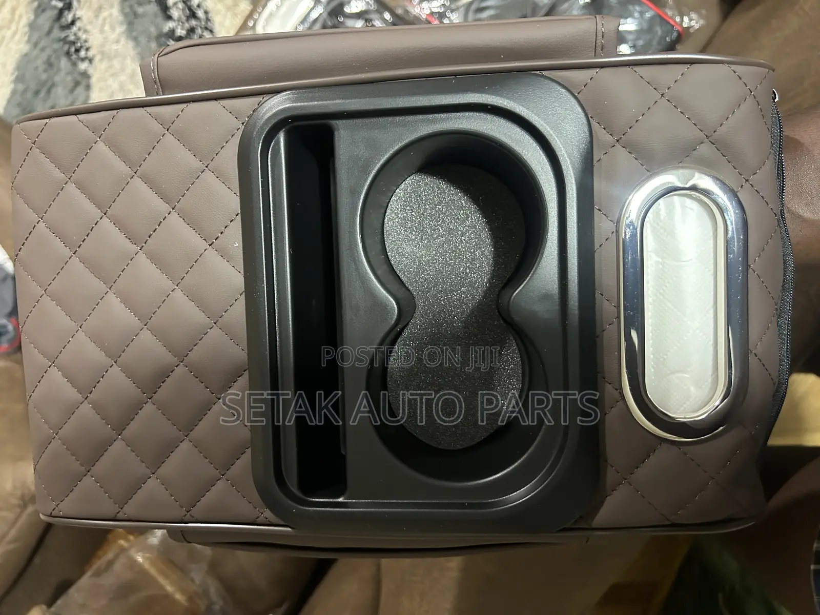 Car Armrest Storage Box Center Organizer Cup Holder Storage Box