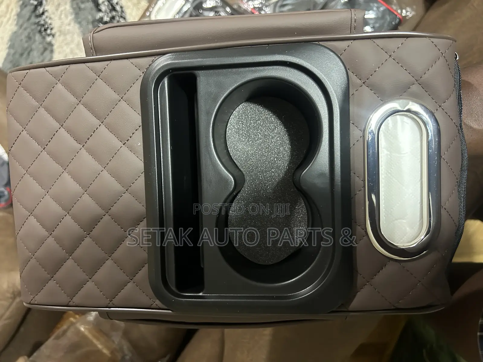 Car Armrest Storage Box Center Organizer Cup Holder Storage Box