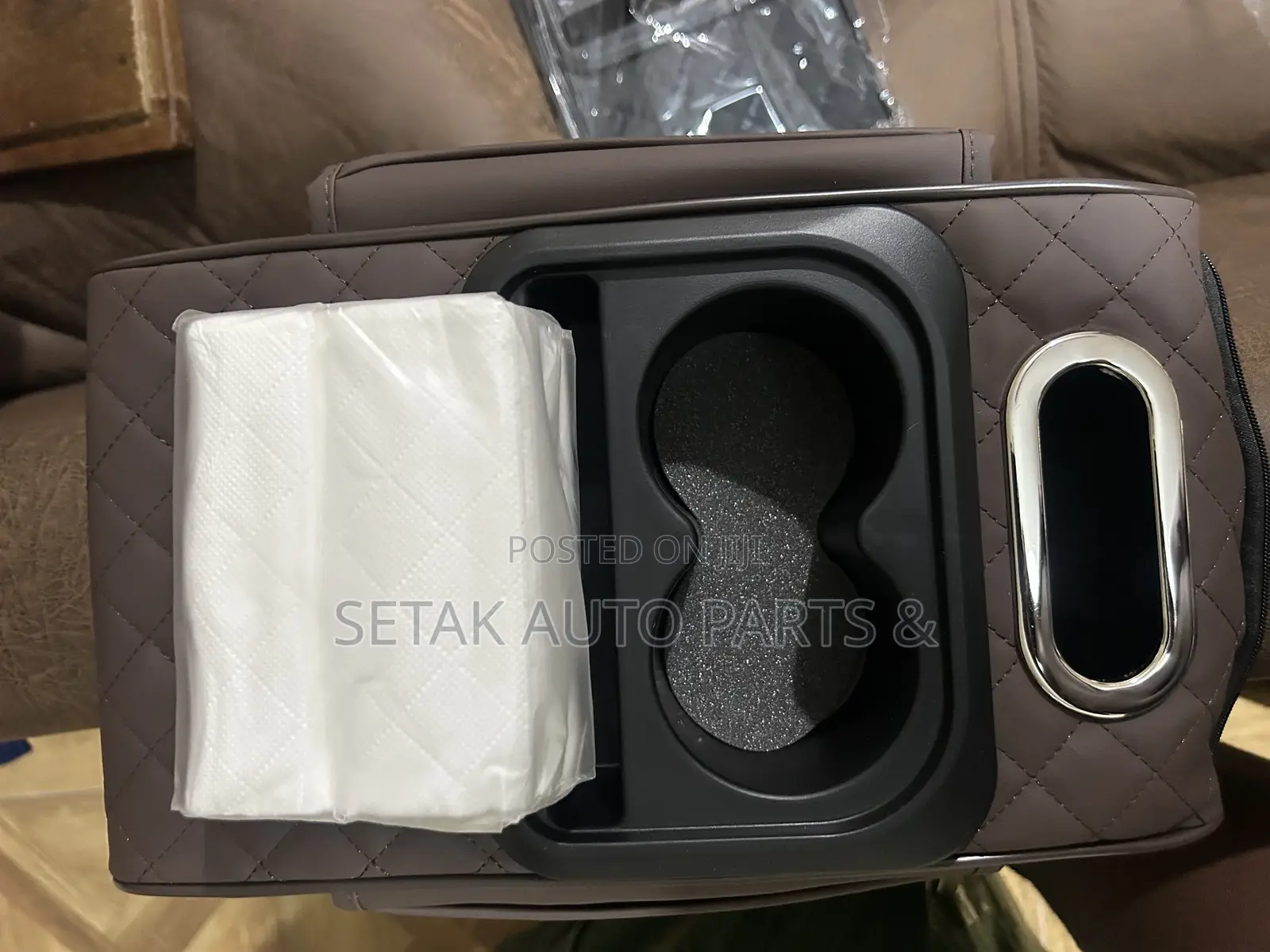 Car Armrest Storage Box Center Organizer Cup Holder Storage Box