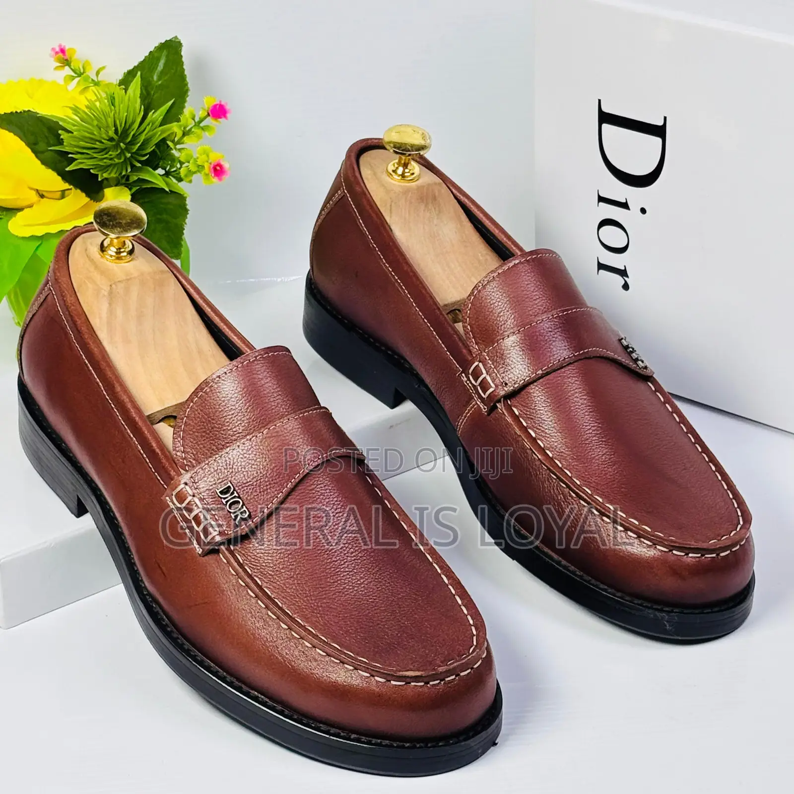 Dior Brown Men’S Leather Loafers