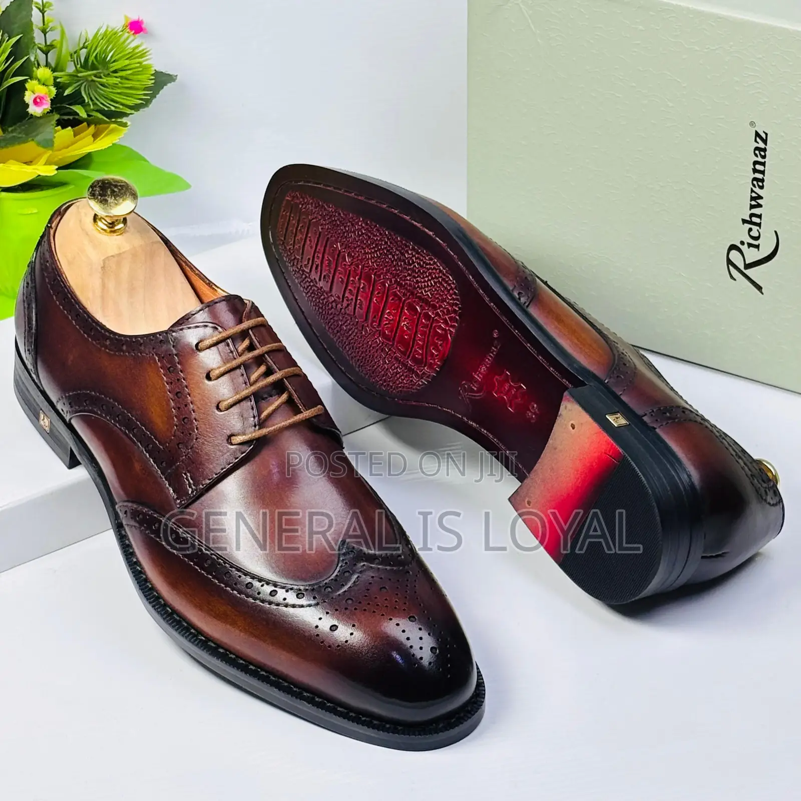 Richwanz Brown Solid Leather Men’S Shoe