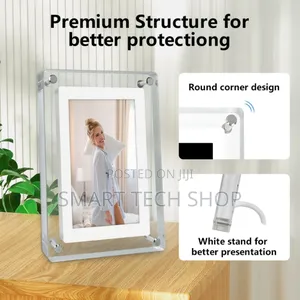Acrylic Digital Photo Frame 1500mah Battery 7"Ips Screen Speaker 4gb