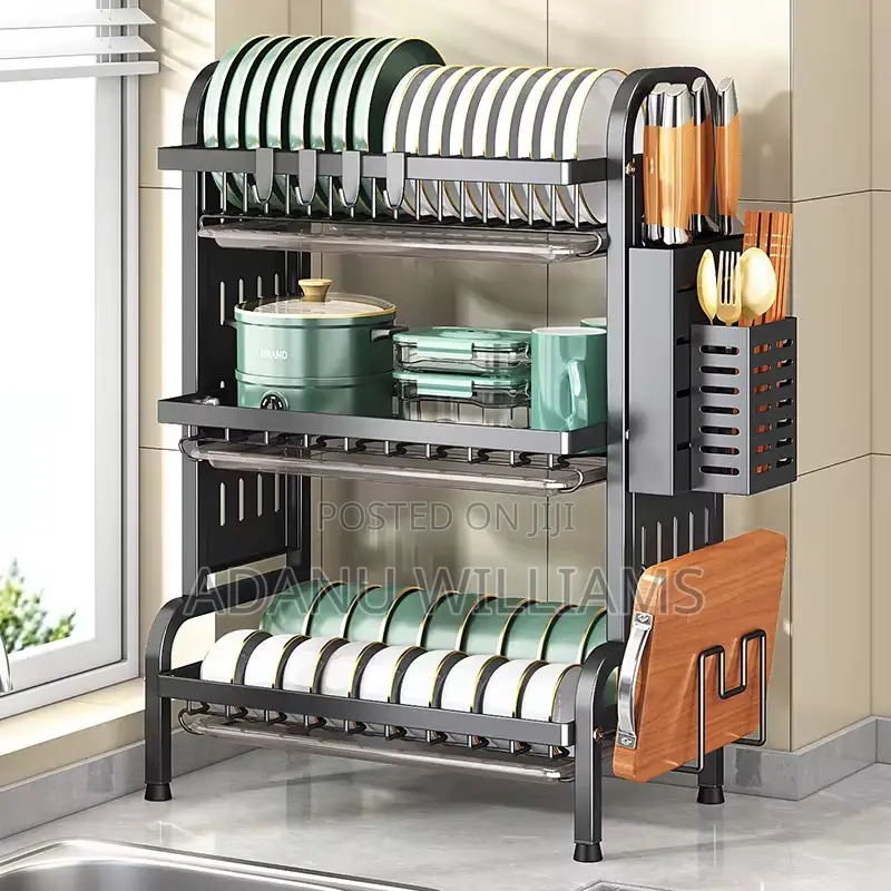 Top Notch Multifunctional 3-Tiers Kitchen Dish Drying Rack Organizer