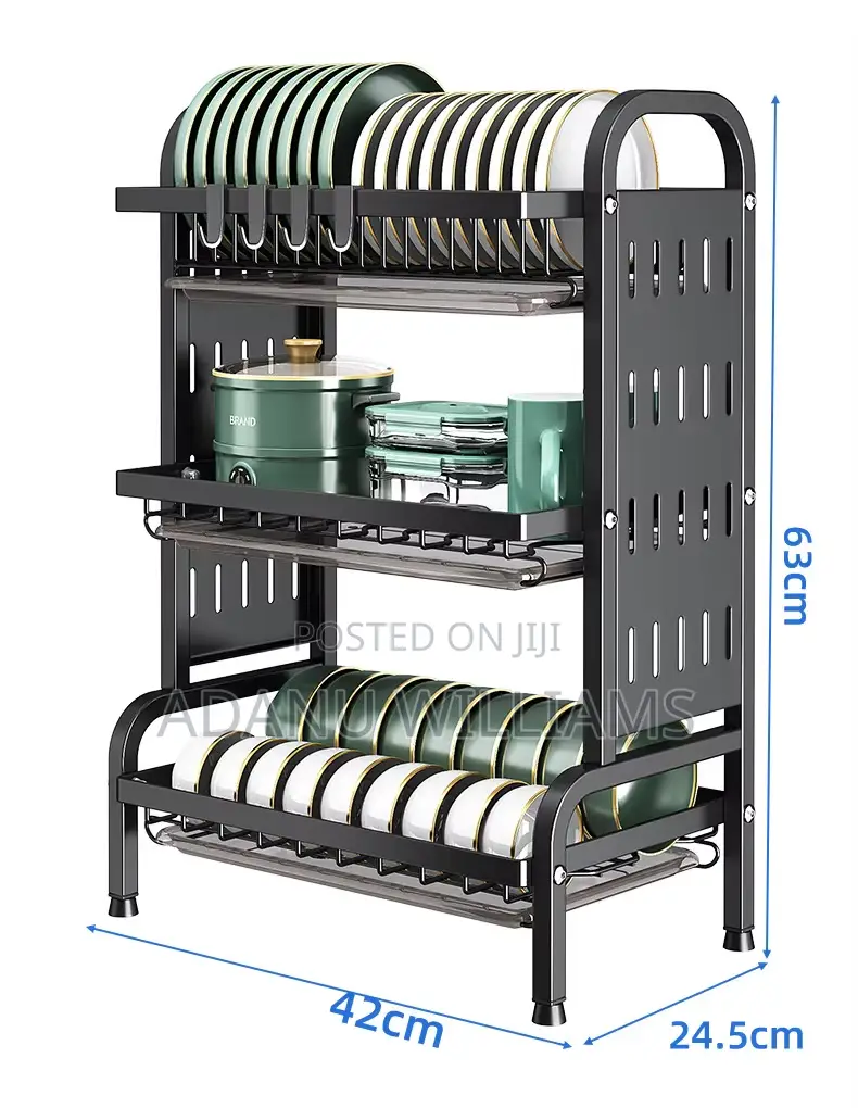 Top Notch Multifunctional 3-Tiers Kitchen Dish Drying Rack Organizer